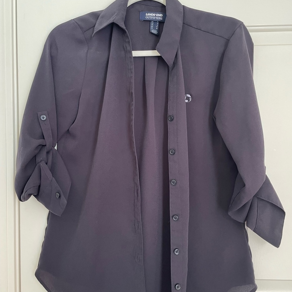 Chase bank lands end uniform top